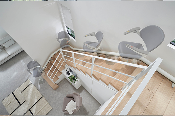 Mobility Scotland - Stairlifts Dundee st4 Mobility Scotland - The Flow X Curved Stairlift