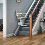 Mobility Scotland - Stairlifts Paisley 1100 side travelling 1 Mobility Scotland - Handicare 1100 Stairlift