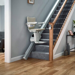 Mobility Scotland - Stairlifts Glasgow 1100 side travelling 1 Mobility Scotland - Handicare 1100 Stairlift