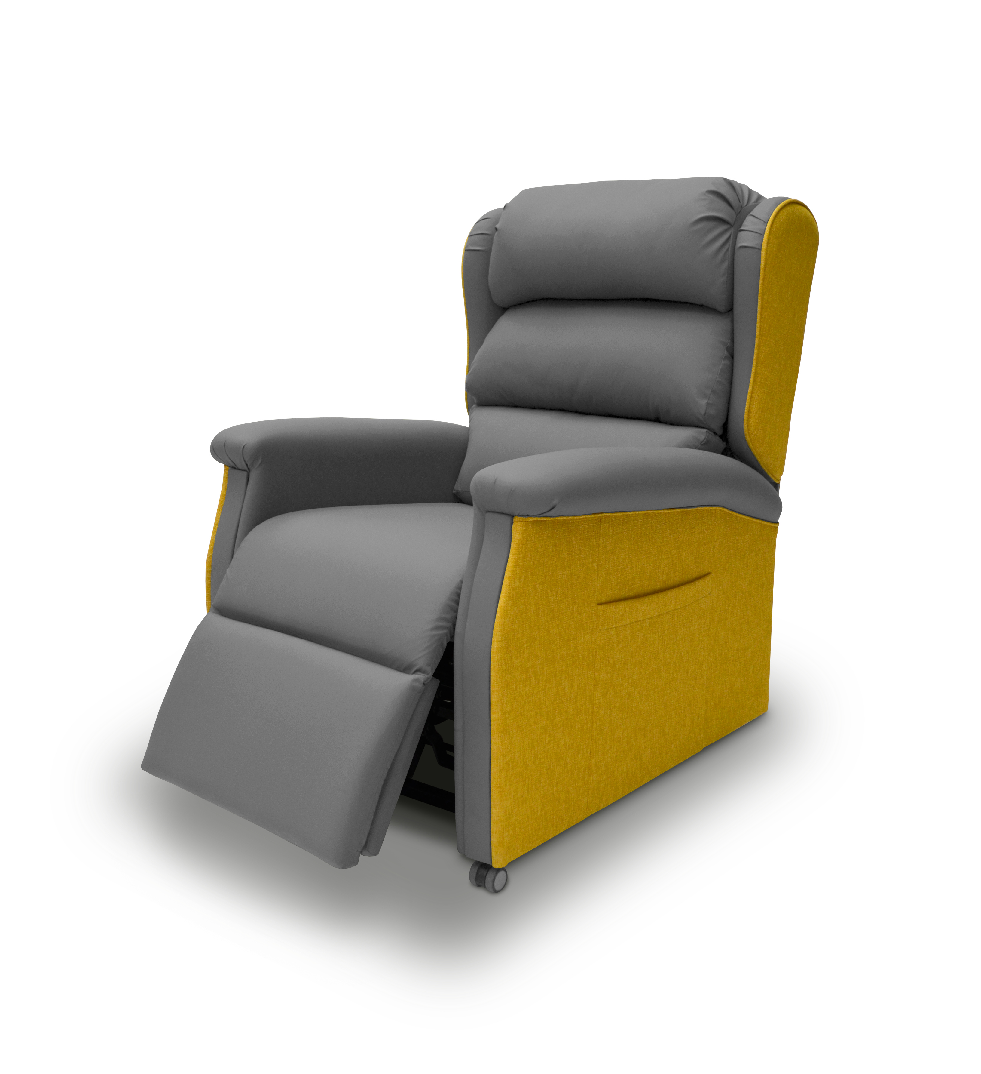 Mobility Scotland - Symphony Health Care Chair Symphony YellowGrey FootboardUp Mobility Scotland - Health Care Chairs - Symphony in yellow and Grey